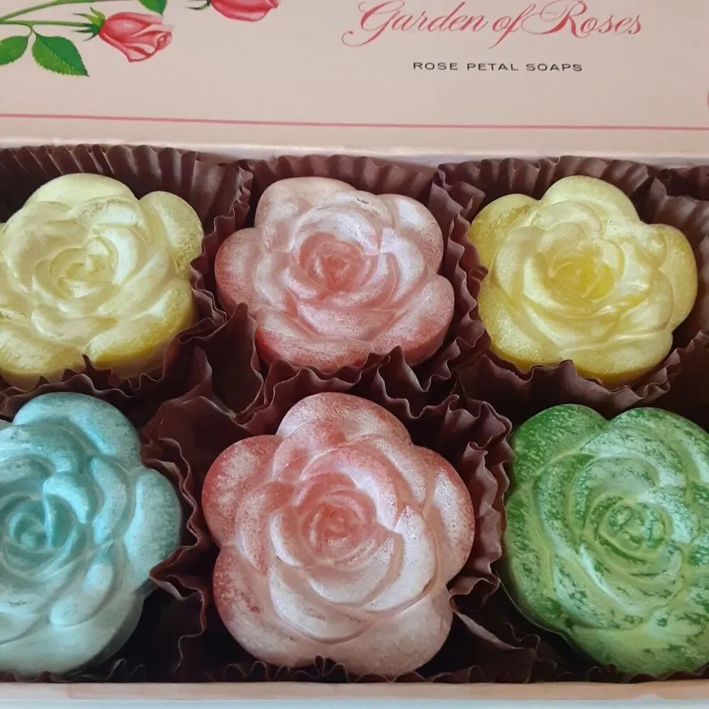 Vintage Ben Rickert Garden of Roses Rose Petal Soaps